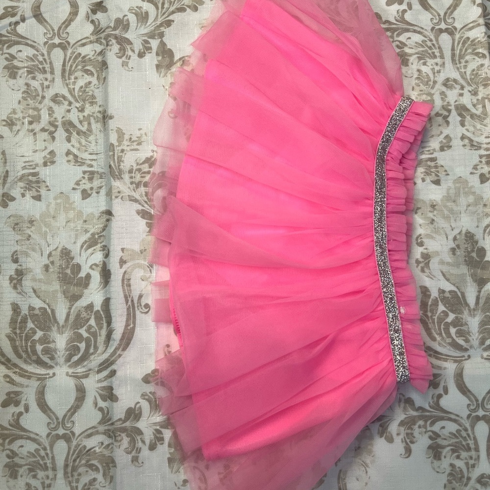 “Garanimals” Pretty Hot Pink Tulle Skirt~Silver band  & Attached Shorts ~Summer